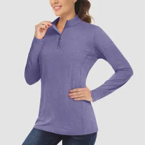 Women's Sun Protection Shirt Long Sleeve 1/4 Zip UPF50  UV Shirts Quick Dry