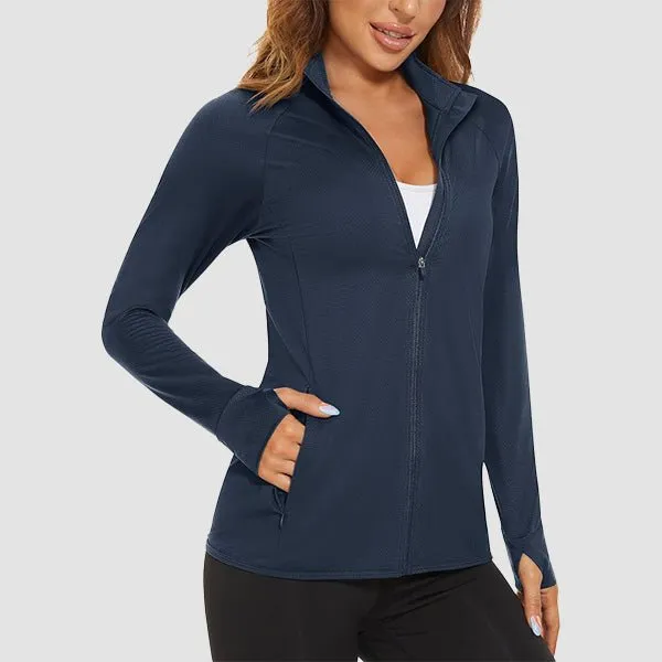 Women's Sun Protection Tennis Jacket Lightweight UPF50  Long Sleeve Shirts