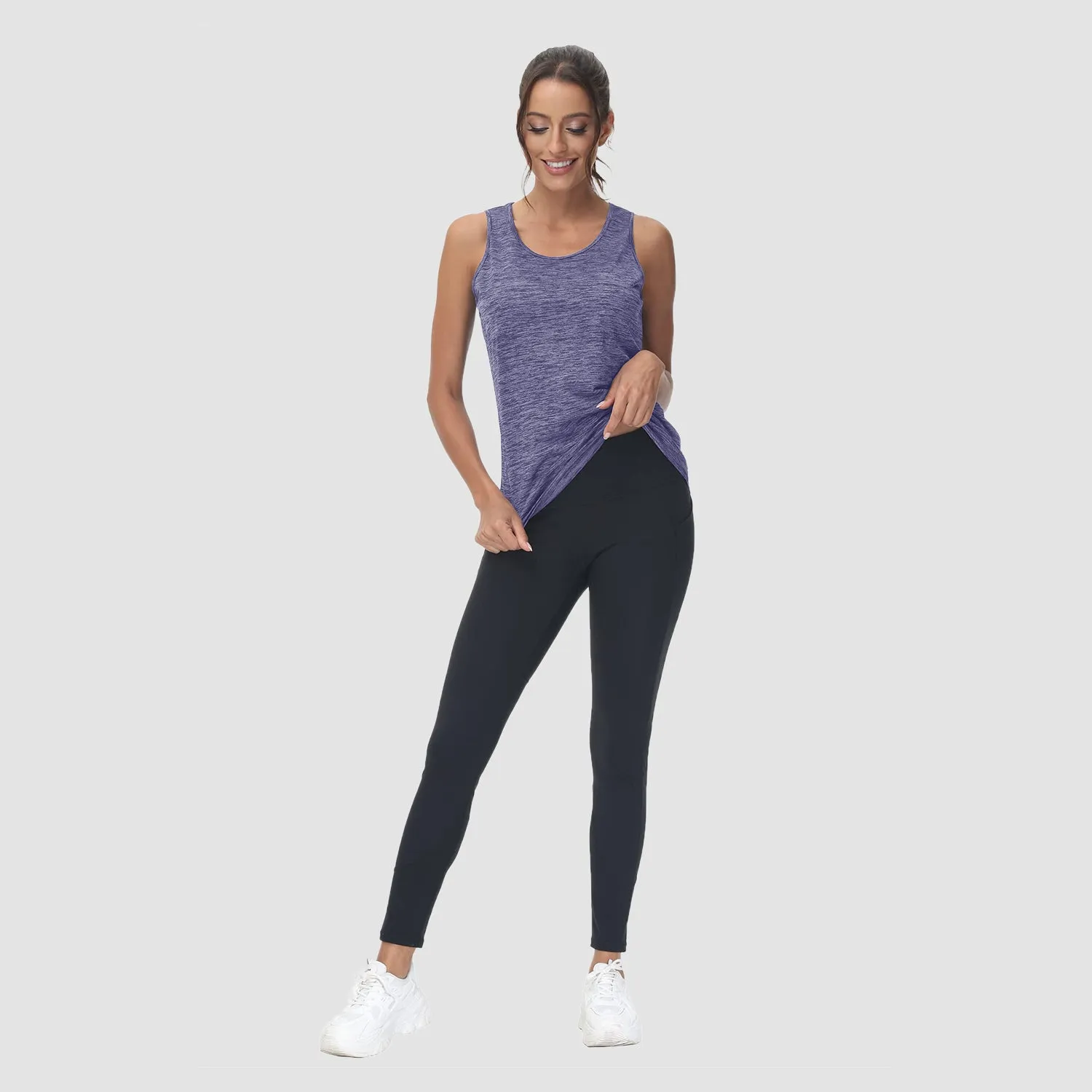 Women's Workout Tank Tops Quick Dry Sleeveless Running Athletic Lands End Sun Protection Shirts Moisture Wicking Top