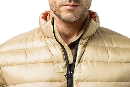 Z-SHOW™ Men's Packable Down Puffer Jacket(Khaki,US Size M Asian Size XXL)