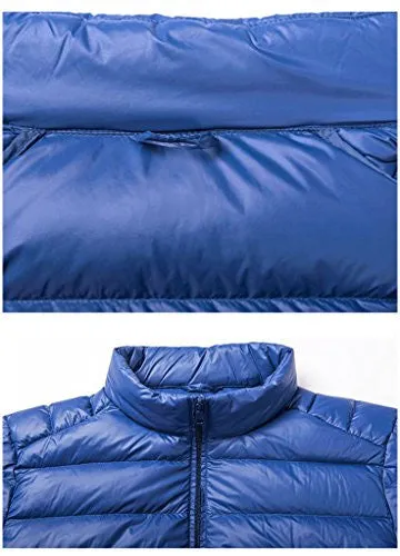 ZSHOW Men's Ultra Light Packable Down Puffer Jacket(Acid Blue,X-Large)