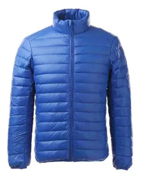ZSHOW Men's Ultra Light Packable Down Puffer Jacket(Acid Blue,X-Large)