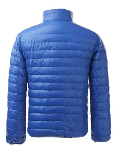 ZSHOW Men's Ultra Light Packable Down Puffer Jacket(Acid Blue,X-Large)